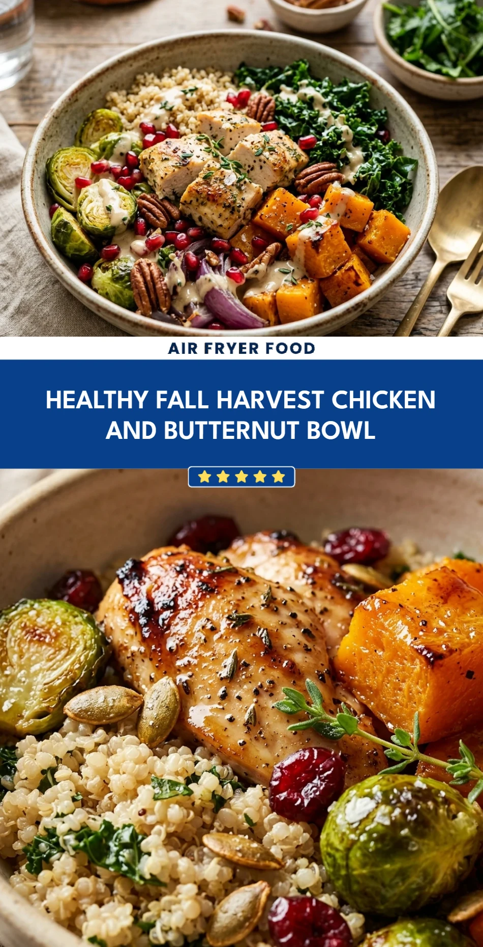 Healthy Fall Harvest Chicken And Butternut Bowl