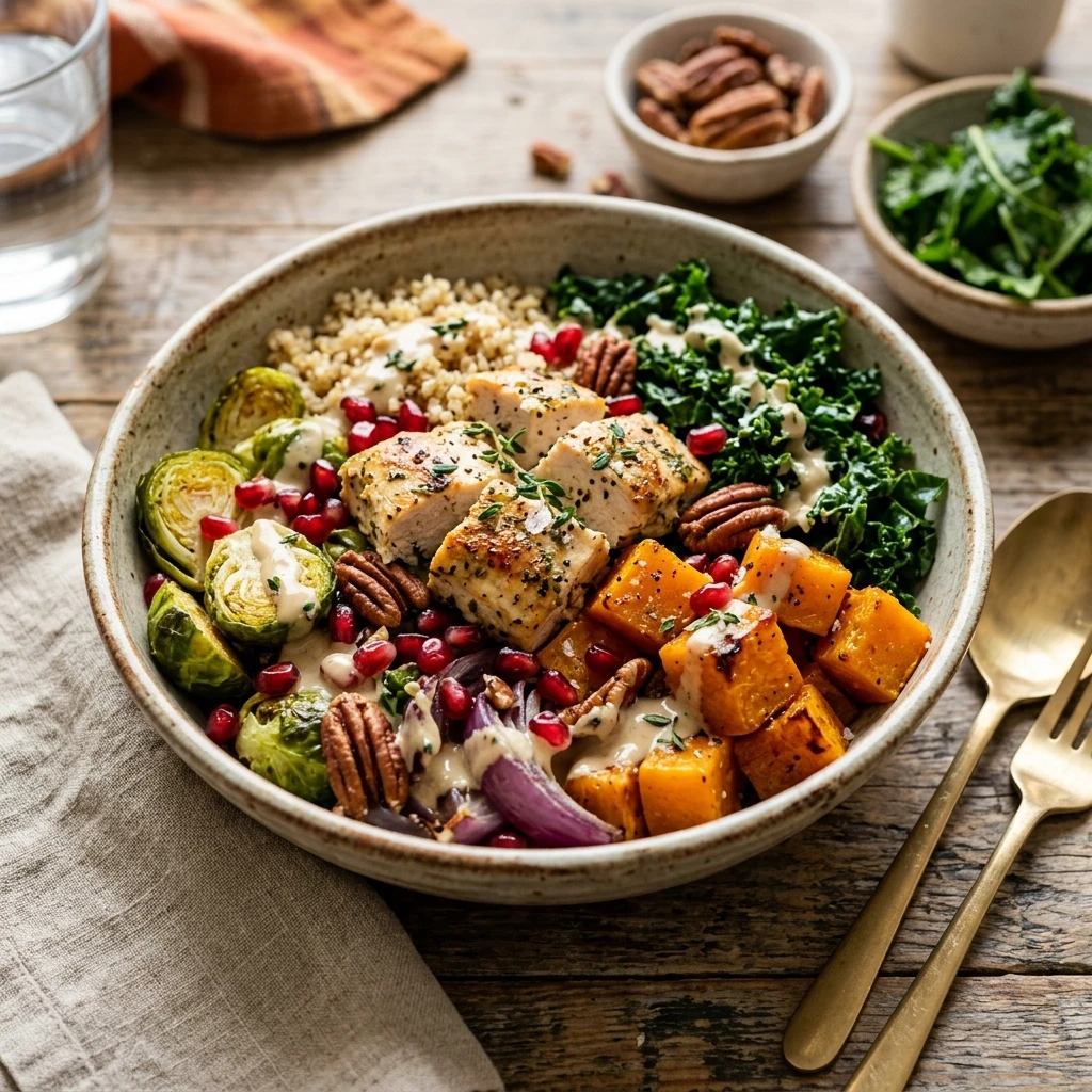 Healthy Fall Harvest Chicken And Butternut Bowl