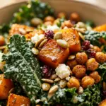 Healthy High Protein Butternut Squash And Kale Salad