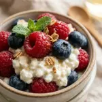 Healthy High Protein Cottage Cheese And Berry Parfait