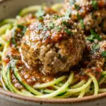 Healthy High Protein Zucchini Noodles With Turkey Meatballs