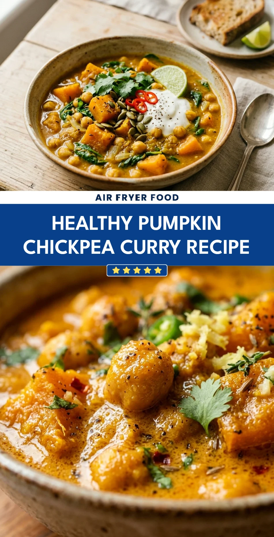 Healthy Pumpkin Chickpea Curry Recipe