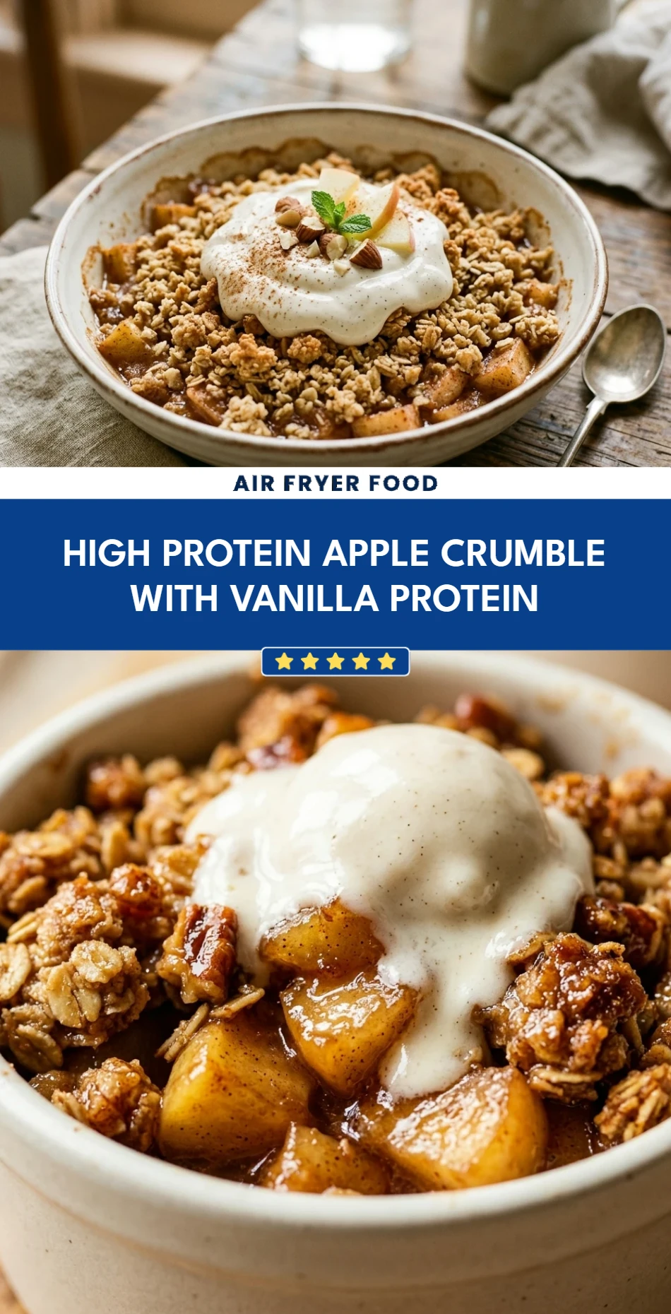 High Protein Apple Crumble With Vanilla Protein