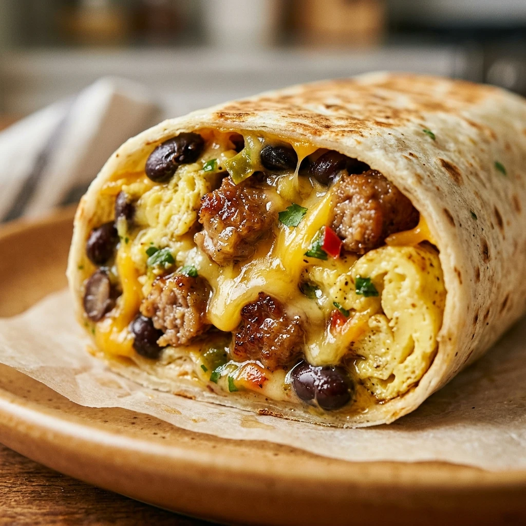 High Protein Breakfast Burritos Freezer Recipe
