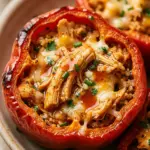 High Protein Buffalo Chicken Stuffed Peppers Recipe