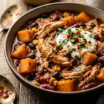 High Protein Butternut Squash Chicken Chili