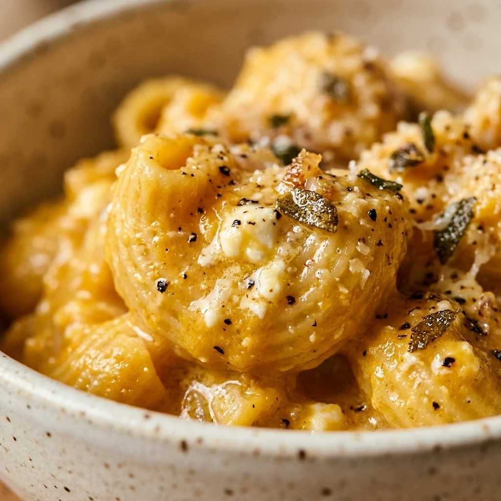 High Protein Butternut Squash Cottage Cheese Pasta
