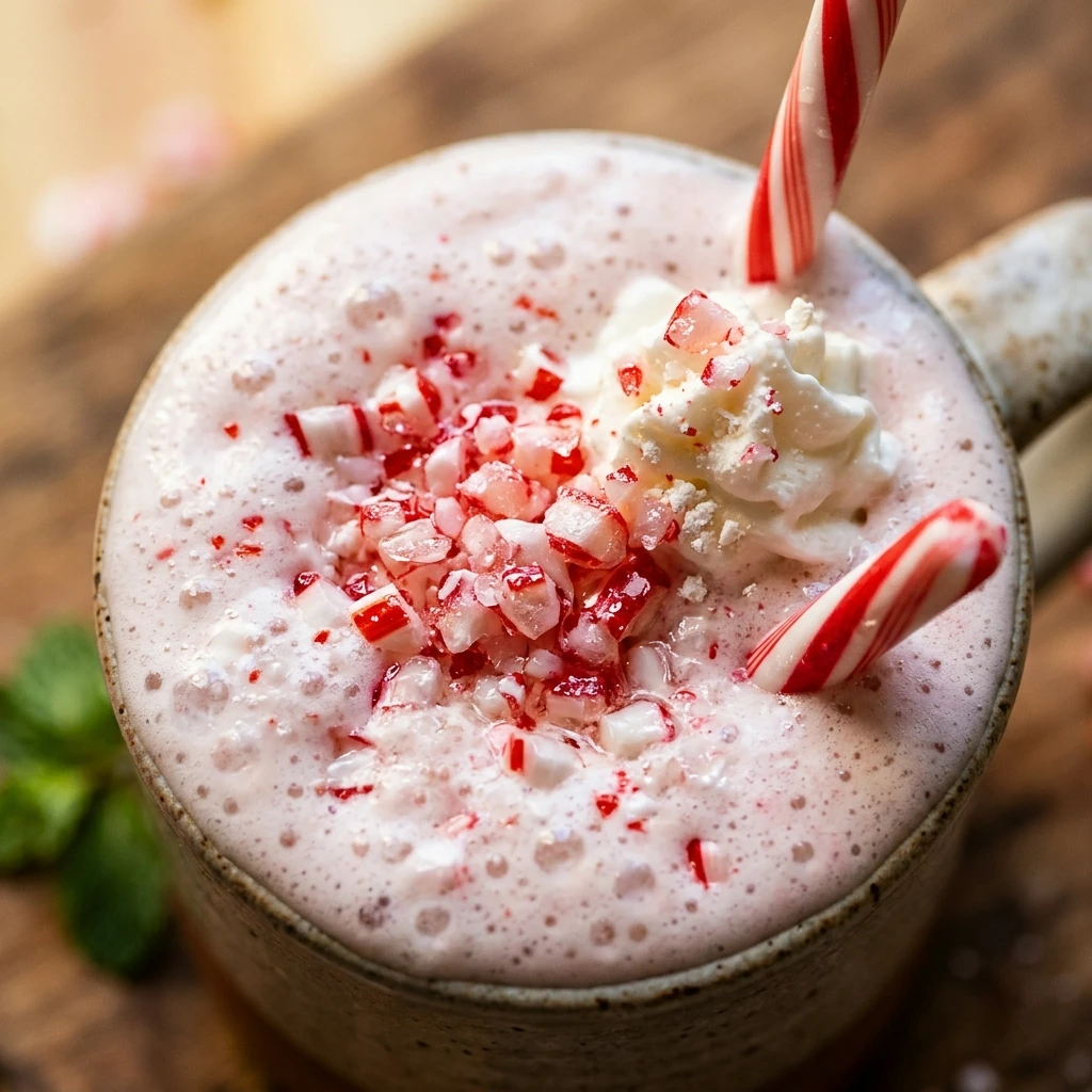 High Protein Candy Cane Protein Shake