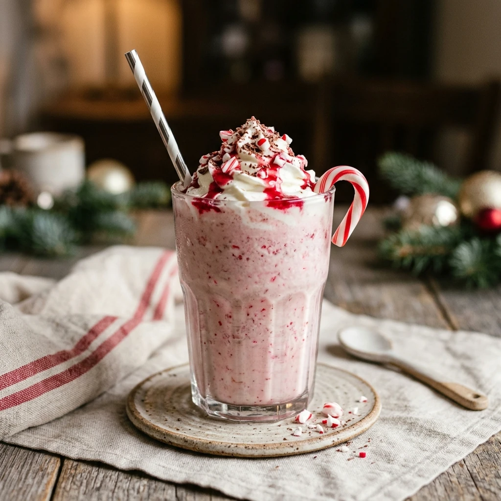 High Protein Candy Cane Protein Shake