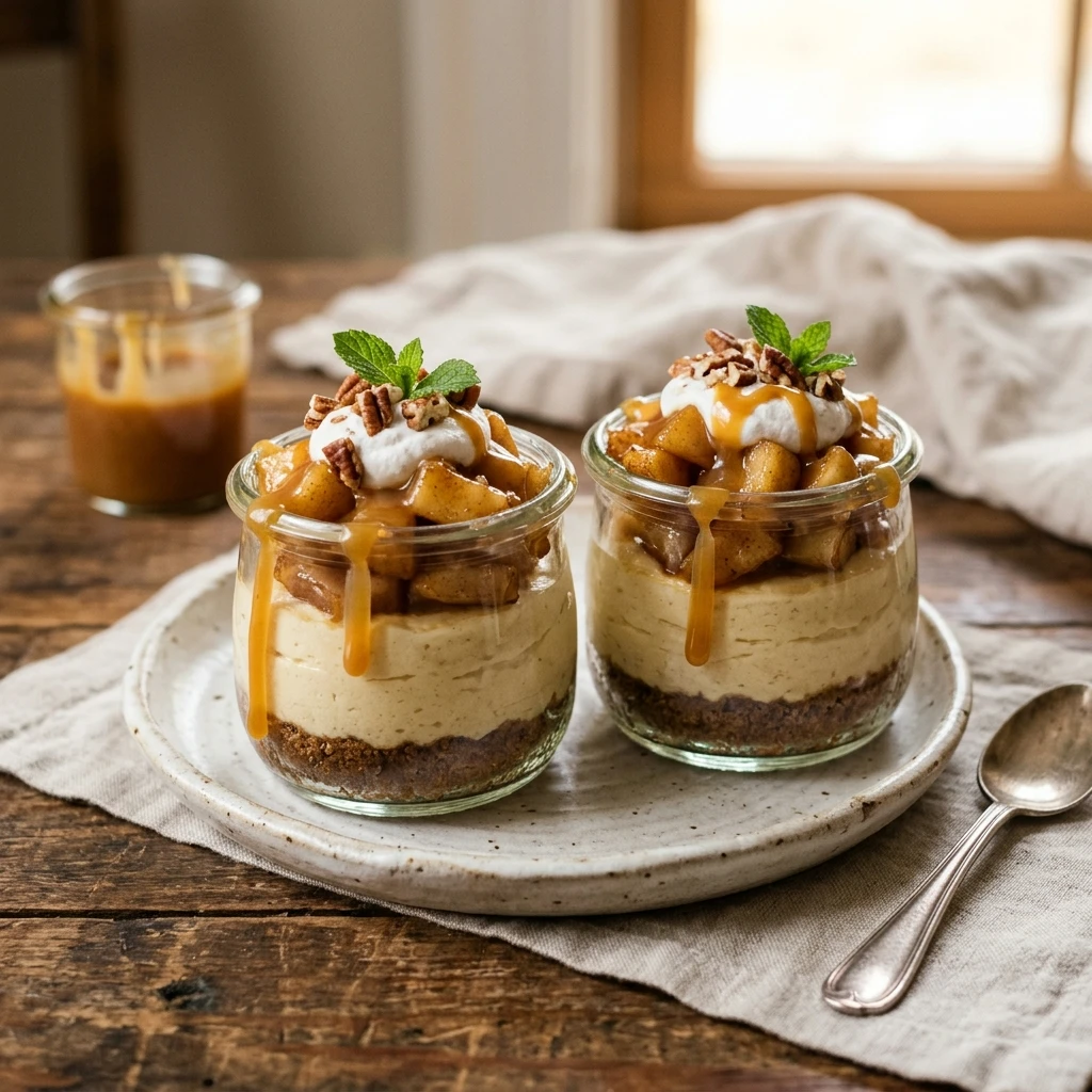 High Protein Caramel Apple Cheesecake Protein Cups