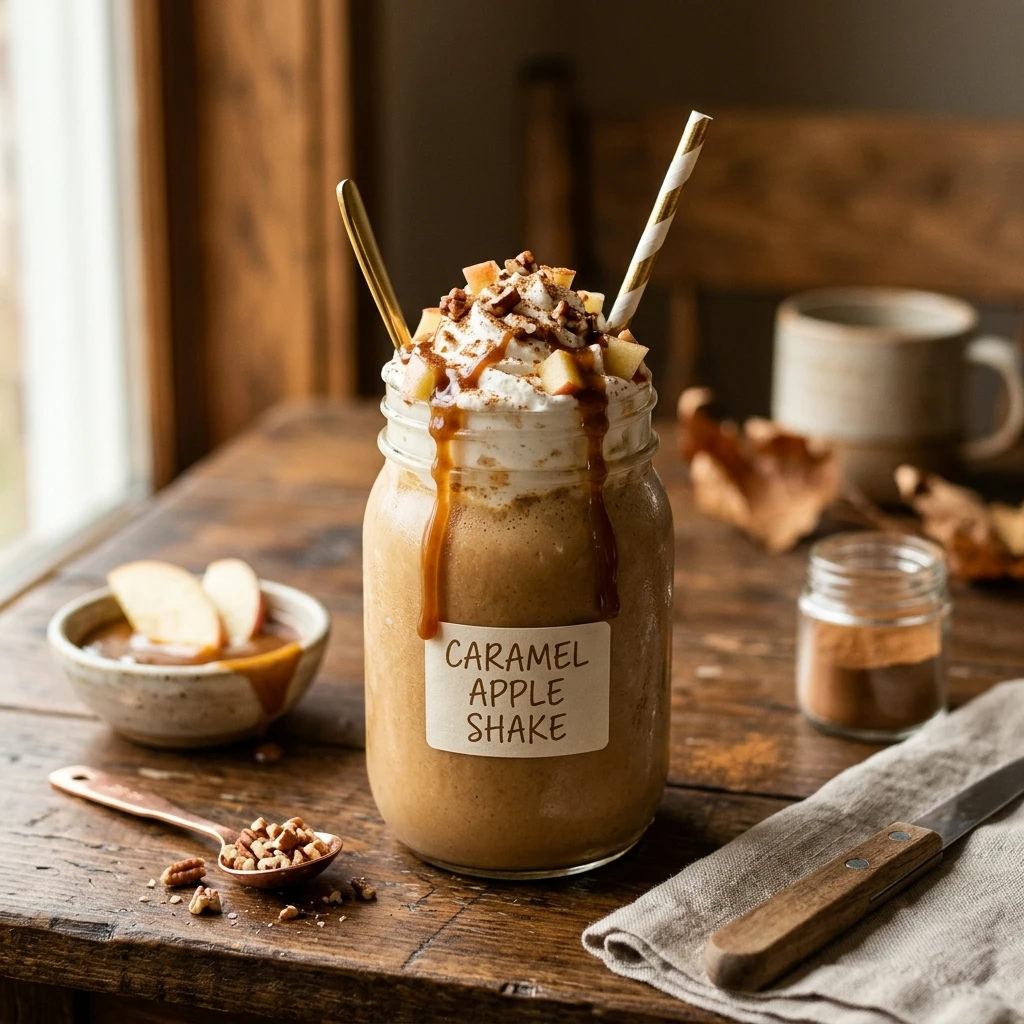 High Protein Caramel Apple Protein Shake