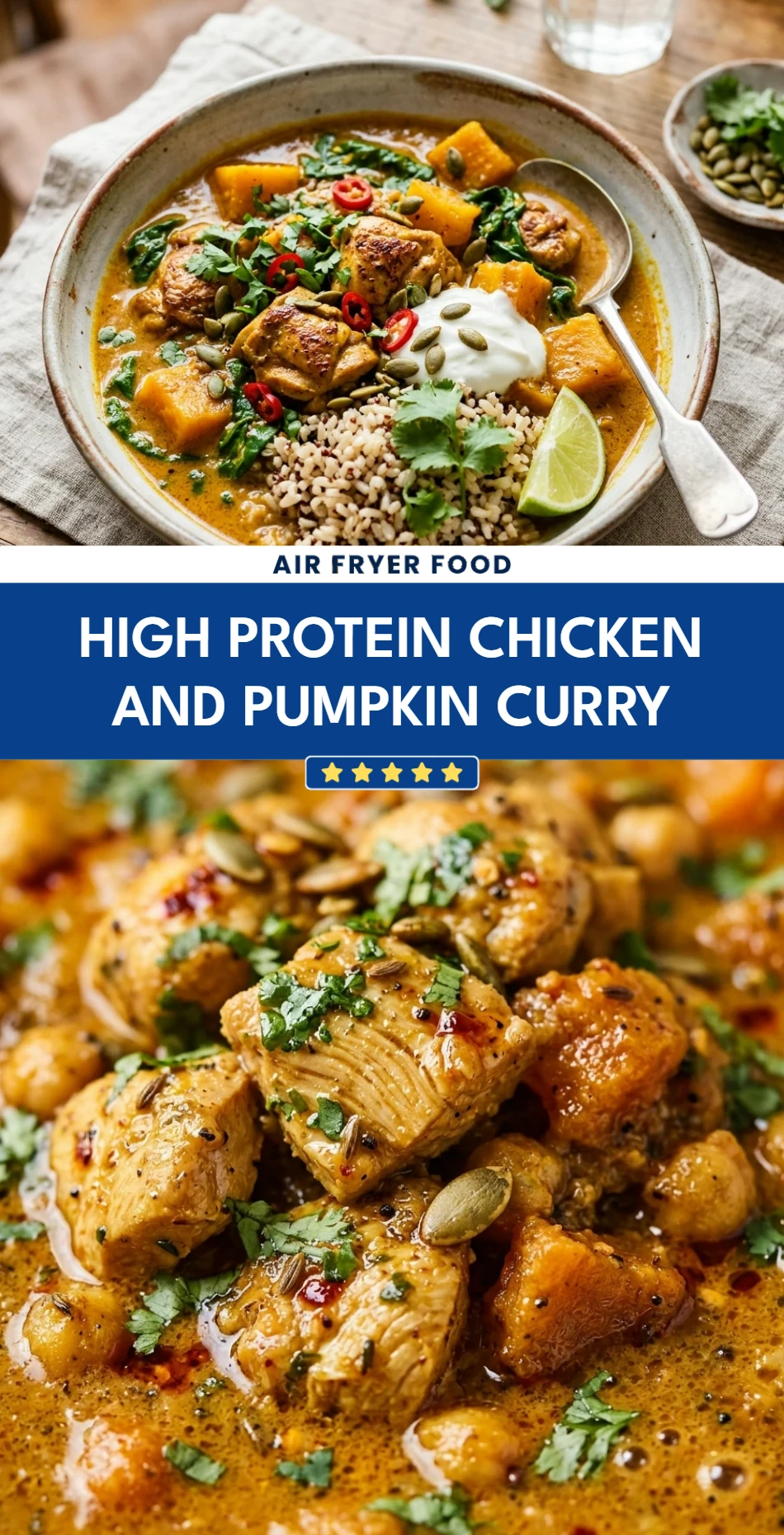 High Protein Chicken And Pumpkin Curry