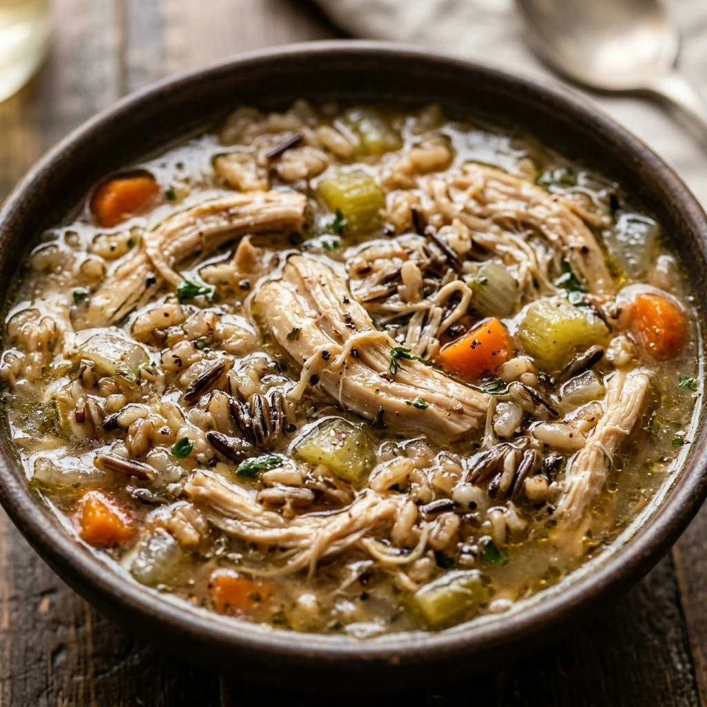 High Protein Chicken And Wild Rice Soup