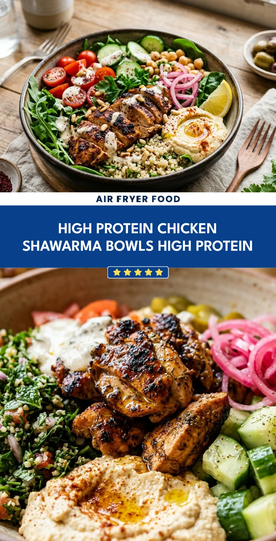 High Protein Chicken Shawarma Bowls High Protein