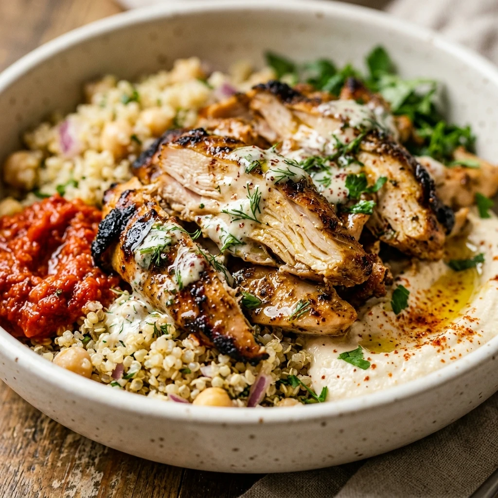High Protein Chicken Shawarma Meal Prep Bowls Recipe