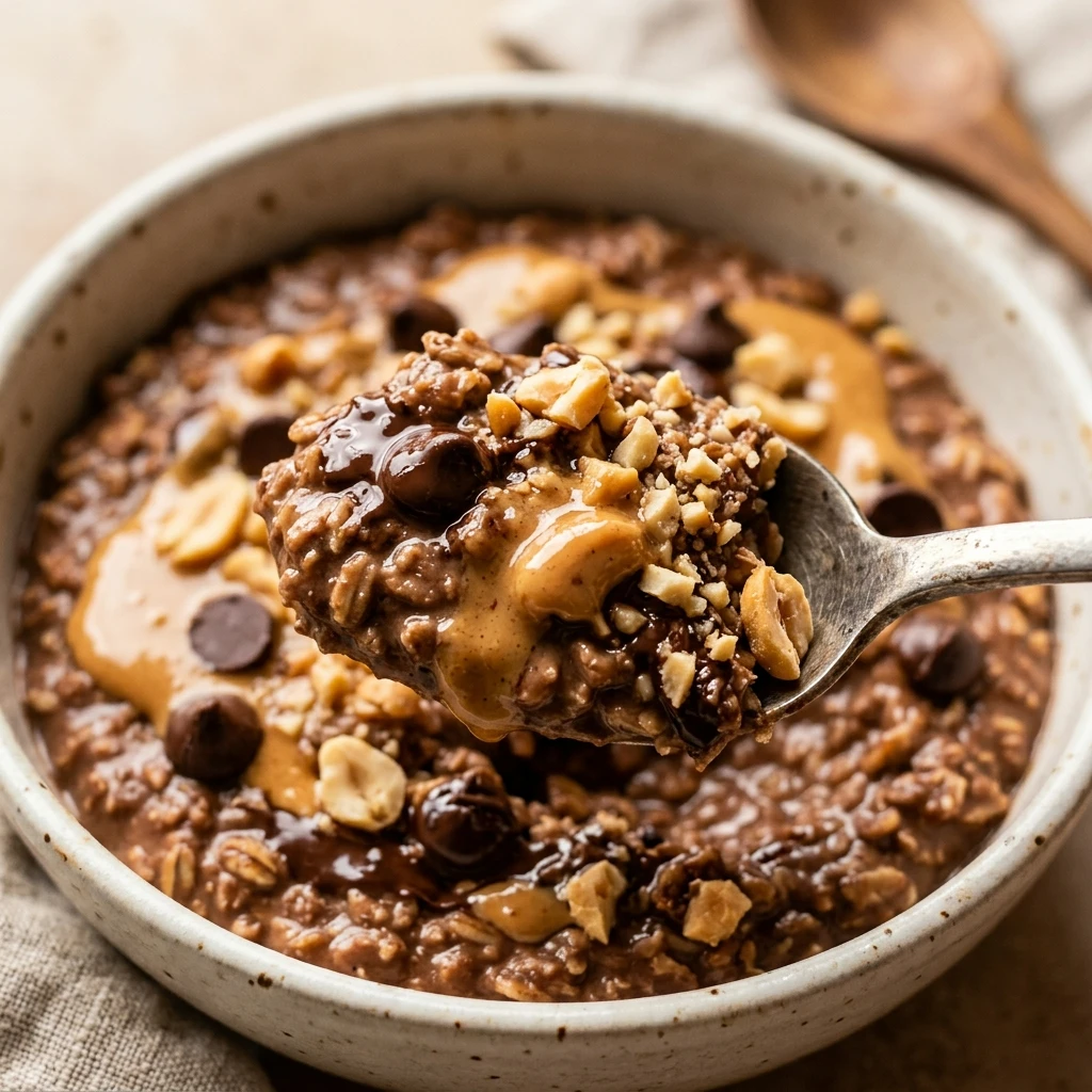 High Protein Chocolate Peanut Butter Oats Recipe