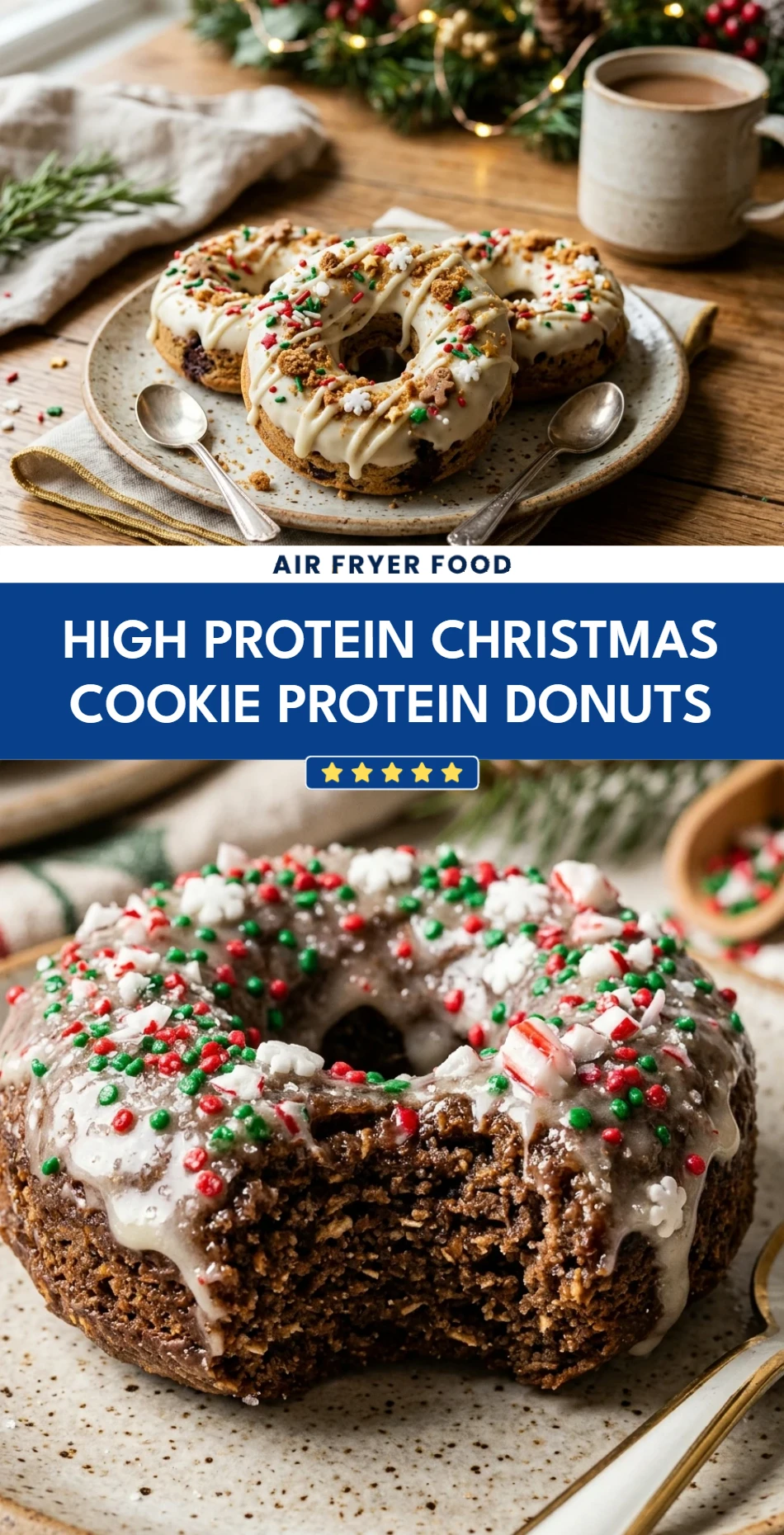 High Protein Christmas Cookie Protein Donuts