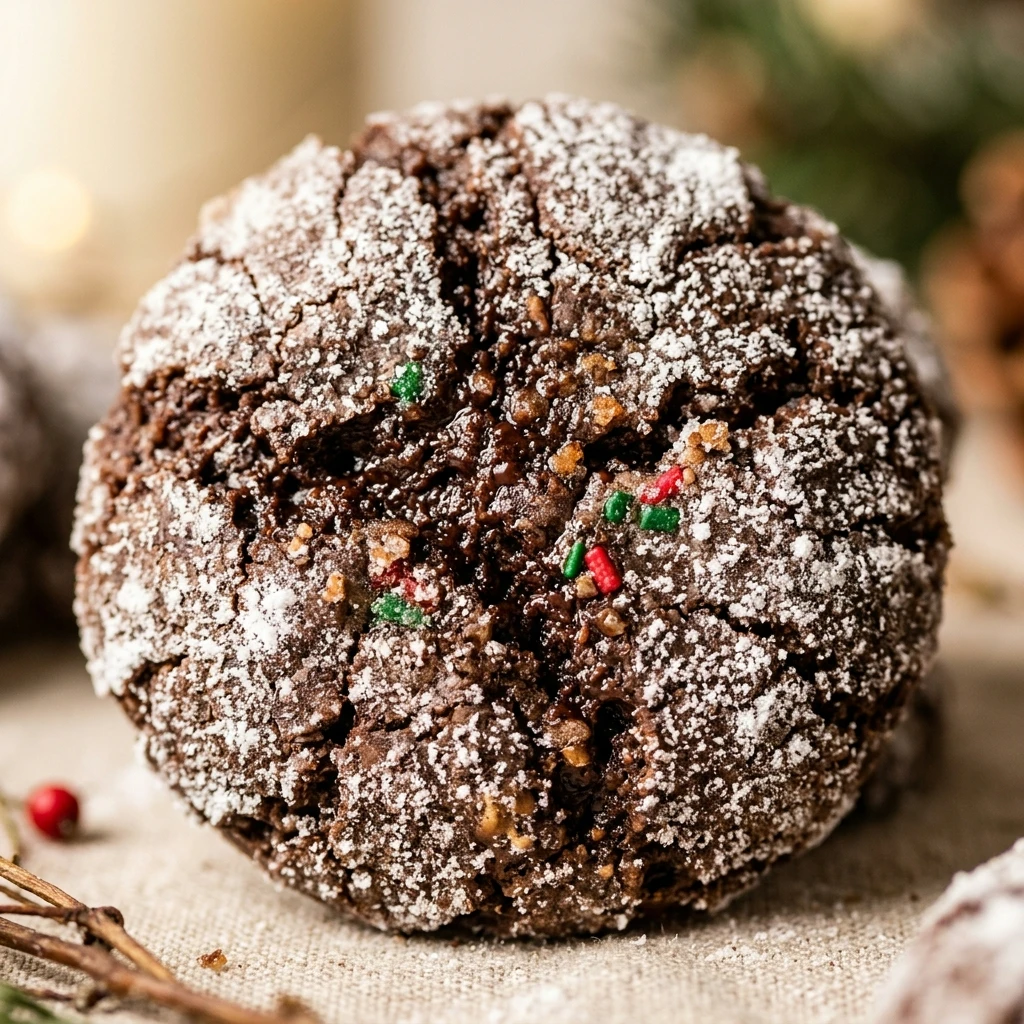 High Protein Christmas Crinkle Protein Cookies