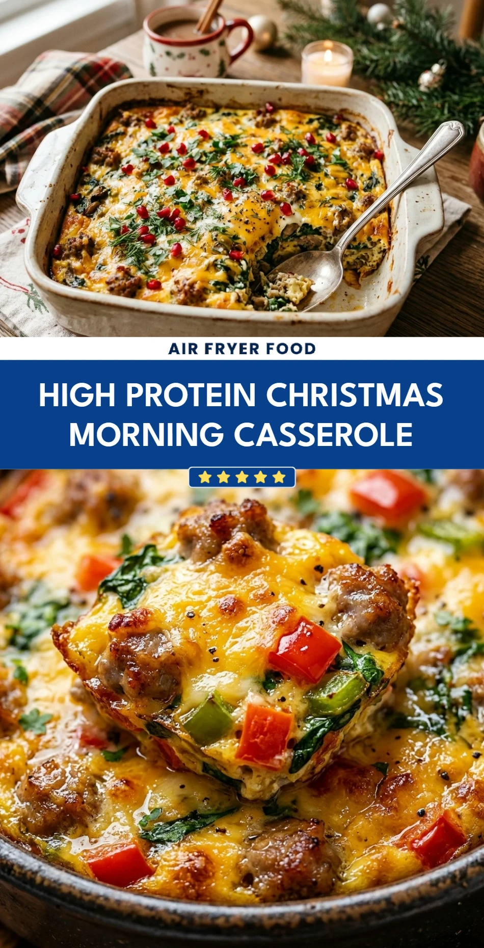 High Protein Christmas Morning Casserole