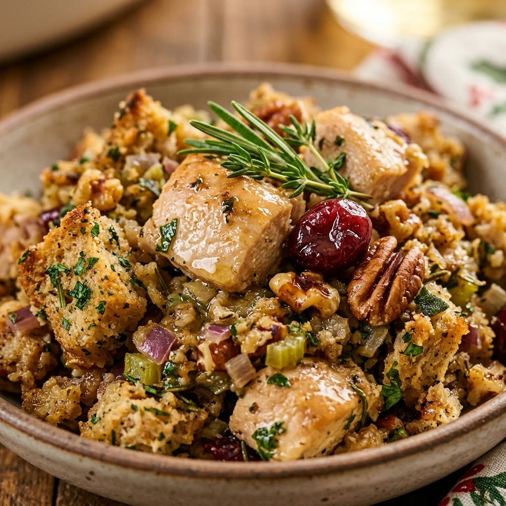 High Protein Christmas Stuffing With Chicken
