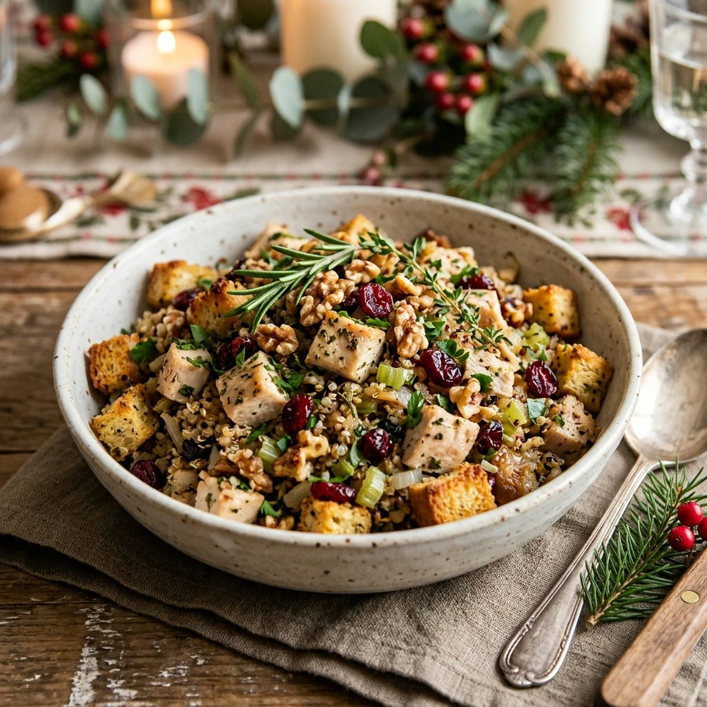 High Protein Christmas Stuffing With Chicken