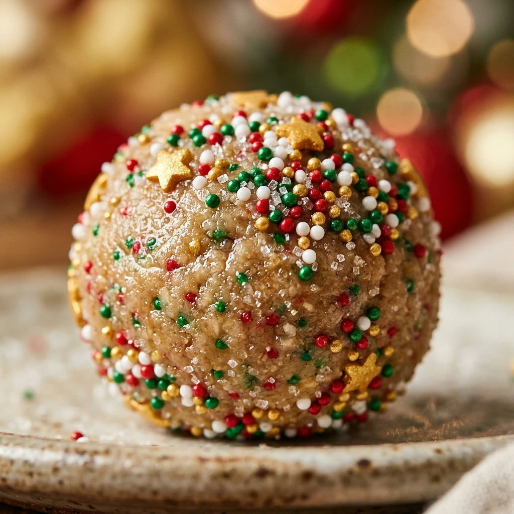 High Protein Christmas Sugar Cookie Protein Balls