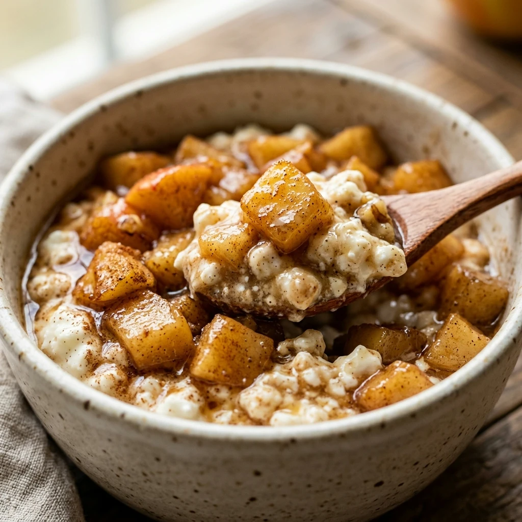 High Protein Cinnamon Apple Cottage Cheese Bowl Recipe