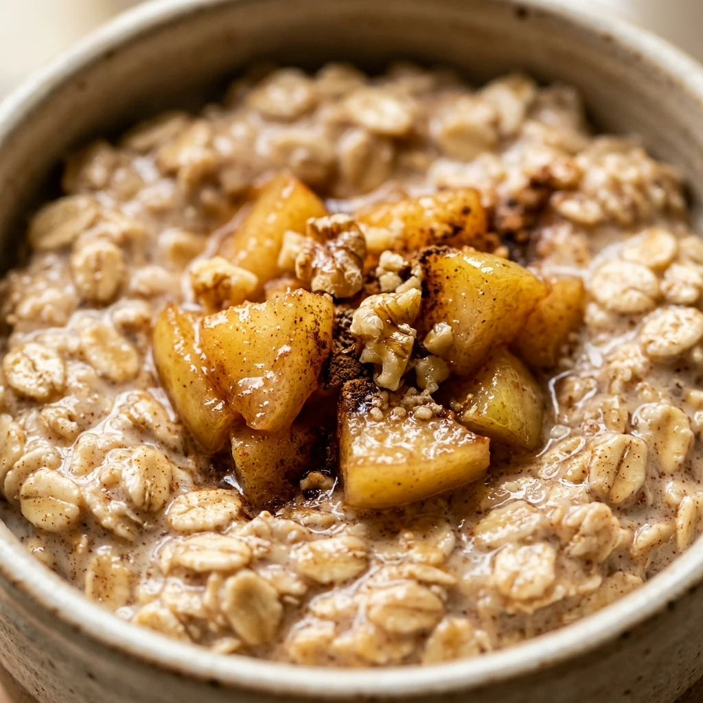 High Protein Cinnamon Apple Overnight Oats