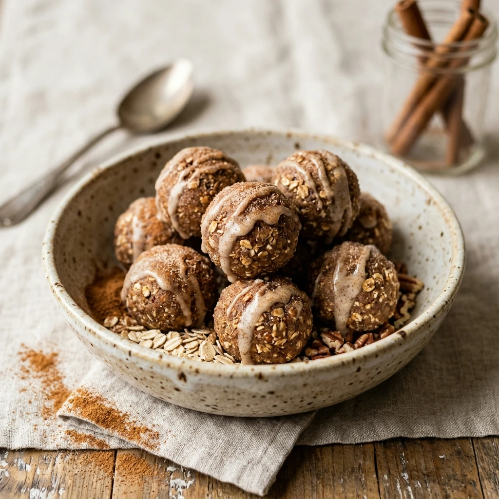 High Protein Cinnamon Roll Protein Balls