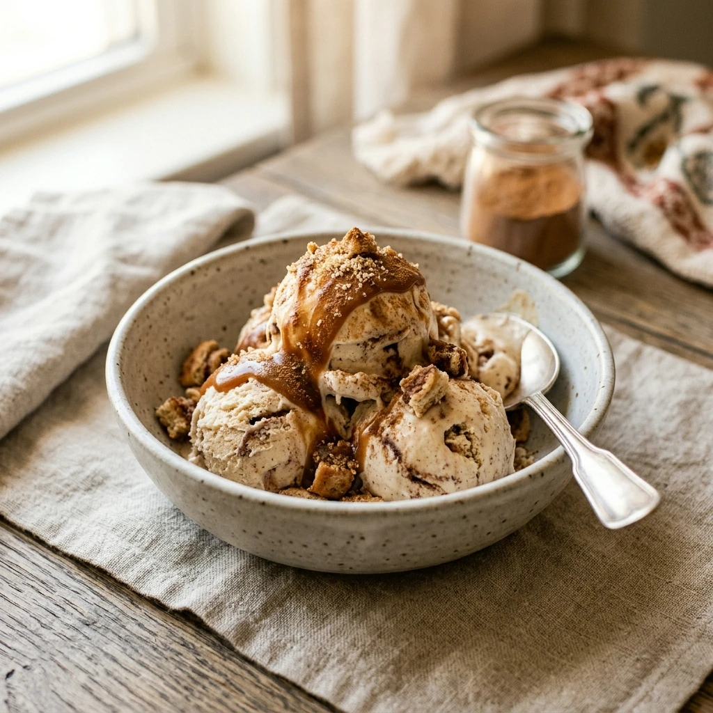 High Protein Cinnamon Roll Protein Ice Cream Recipe