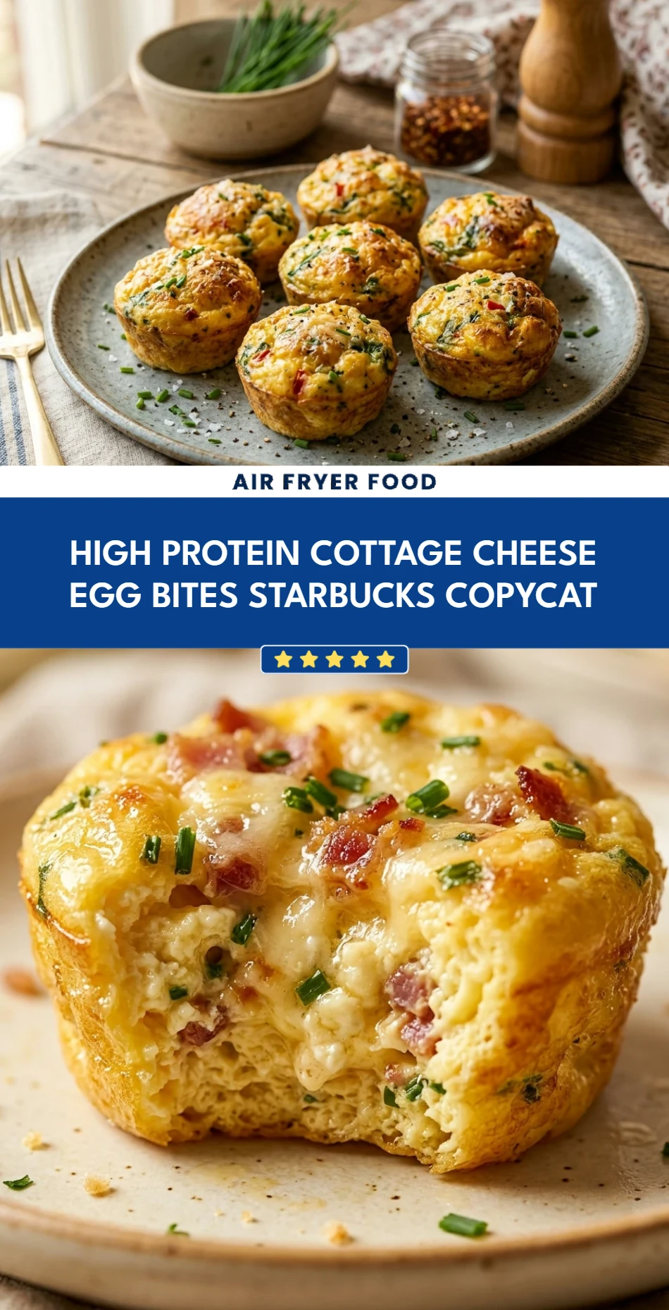 High Protein Cottage Cheese Egg Bites Starbucks Copycat