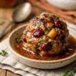 High Protein Cranberry Apple Chicken Meatballs