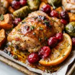 High Protein Cranberry Orange Chicken Sheet Pan
