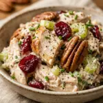 High Protein Cranberry Pecan Chicken Salad