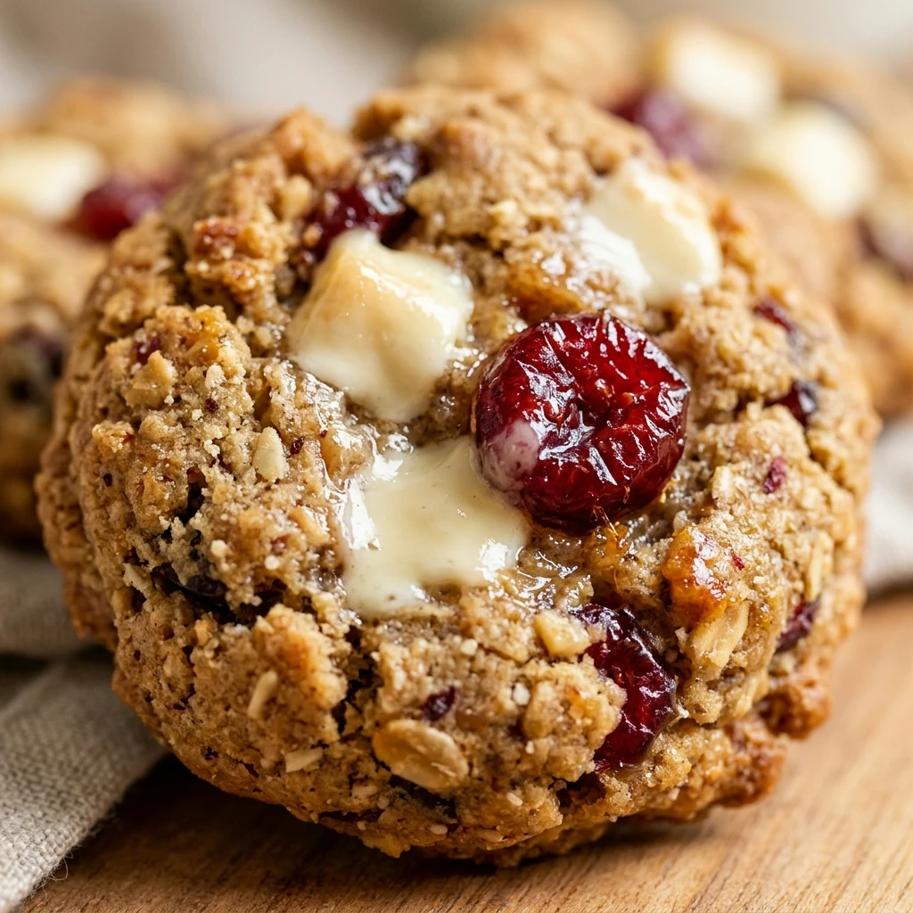 High Protein Cranberry White Chocolate Cookies