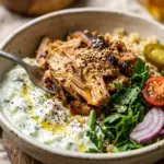 High Protein Crockpot Chicken Shawarma Bowls