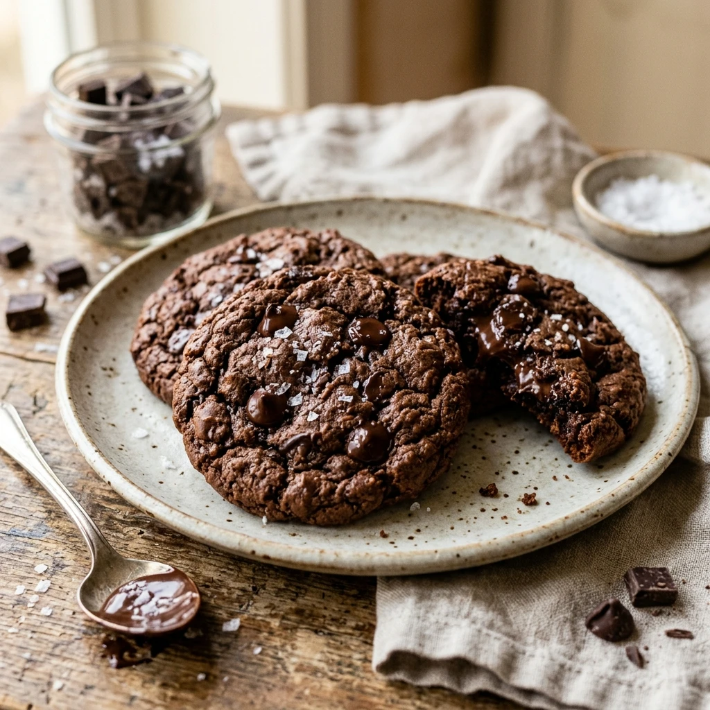 High Protein Double Chocolate Cottage Cheese Cookies