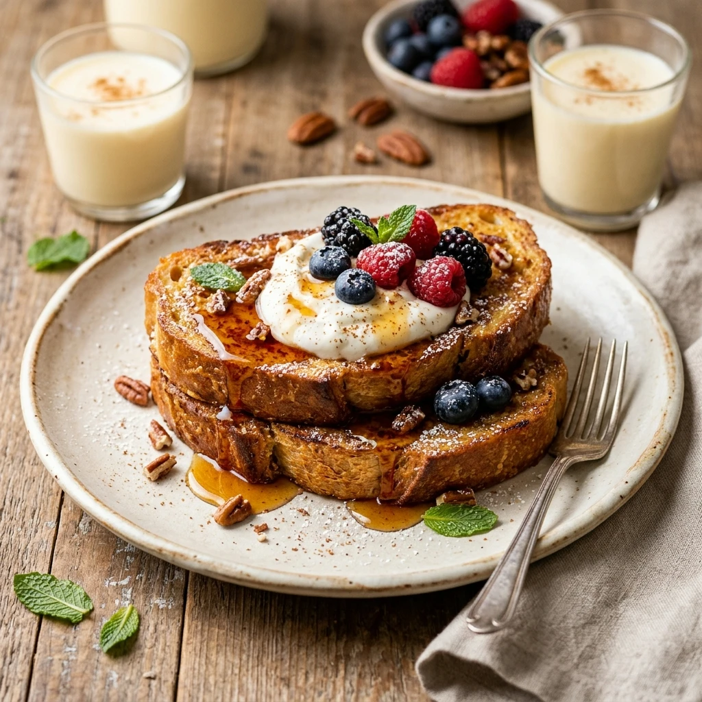 High Protein Eggnog French Toast Protein Style