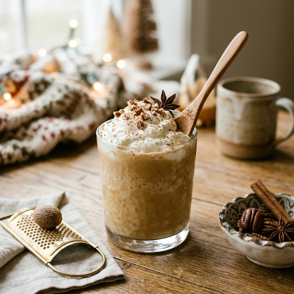 High Protein Eggnog Protein Latte Smoothie