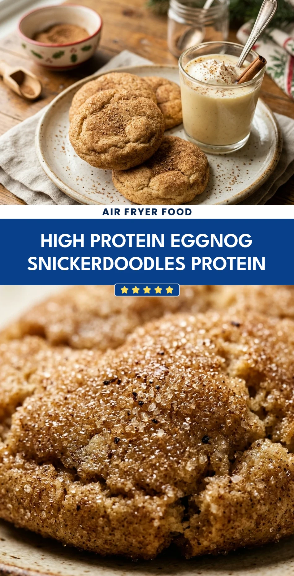 High Protein Eggnog Snickerdoodles Protein