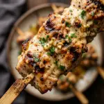 High Protein Garlic Parmesan Chicken Skewers