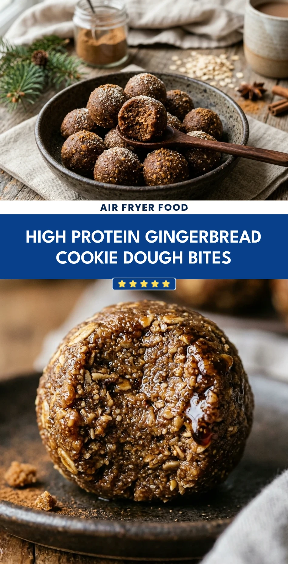 High Protein Gingerbread Cookie Dough Bites
