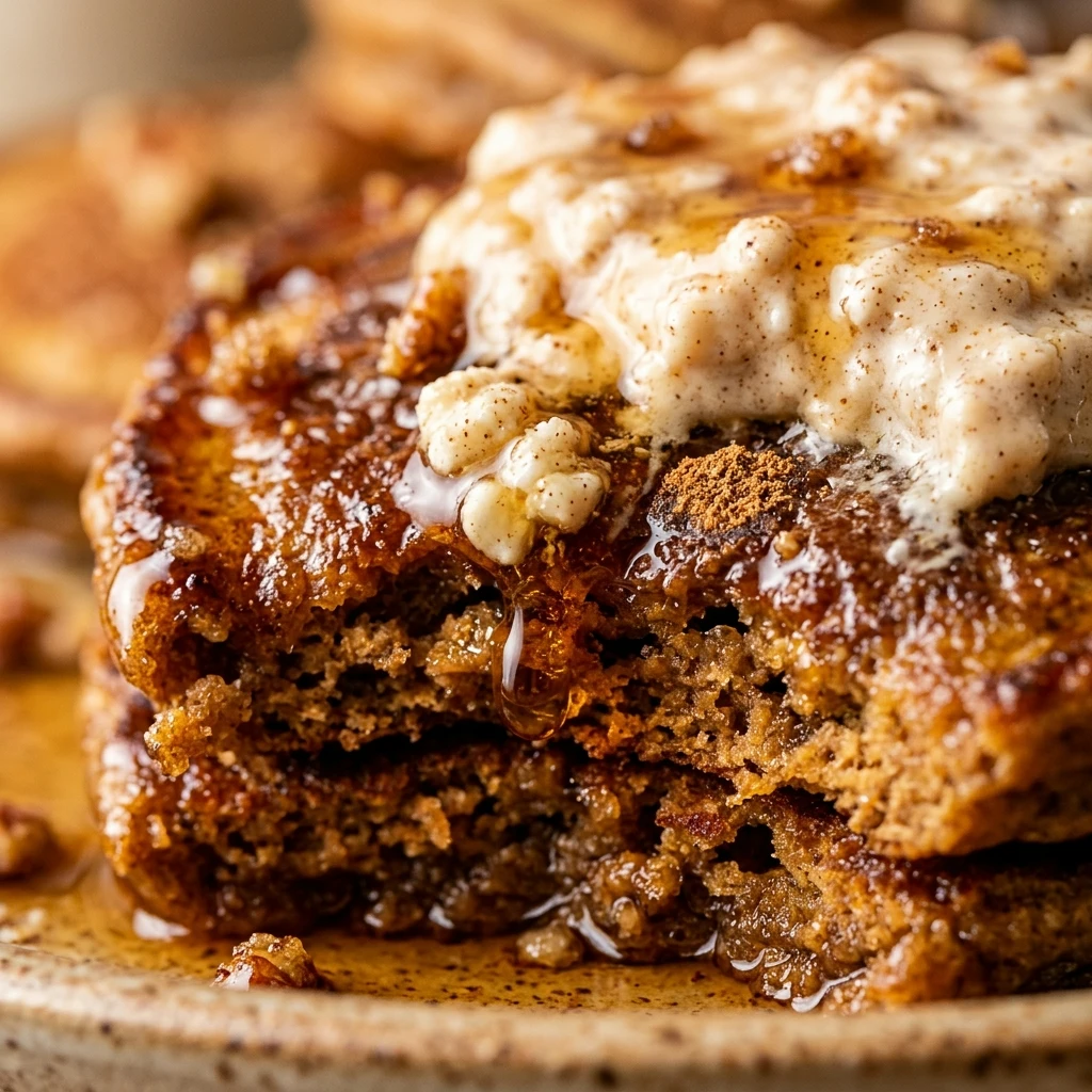 High Protein Gingerbread Cottage Cheese Pancakes