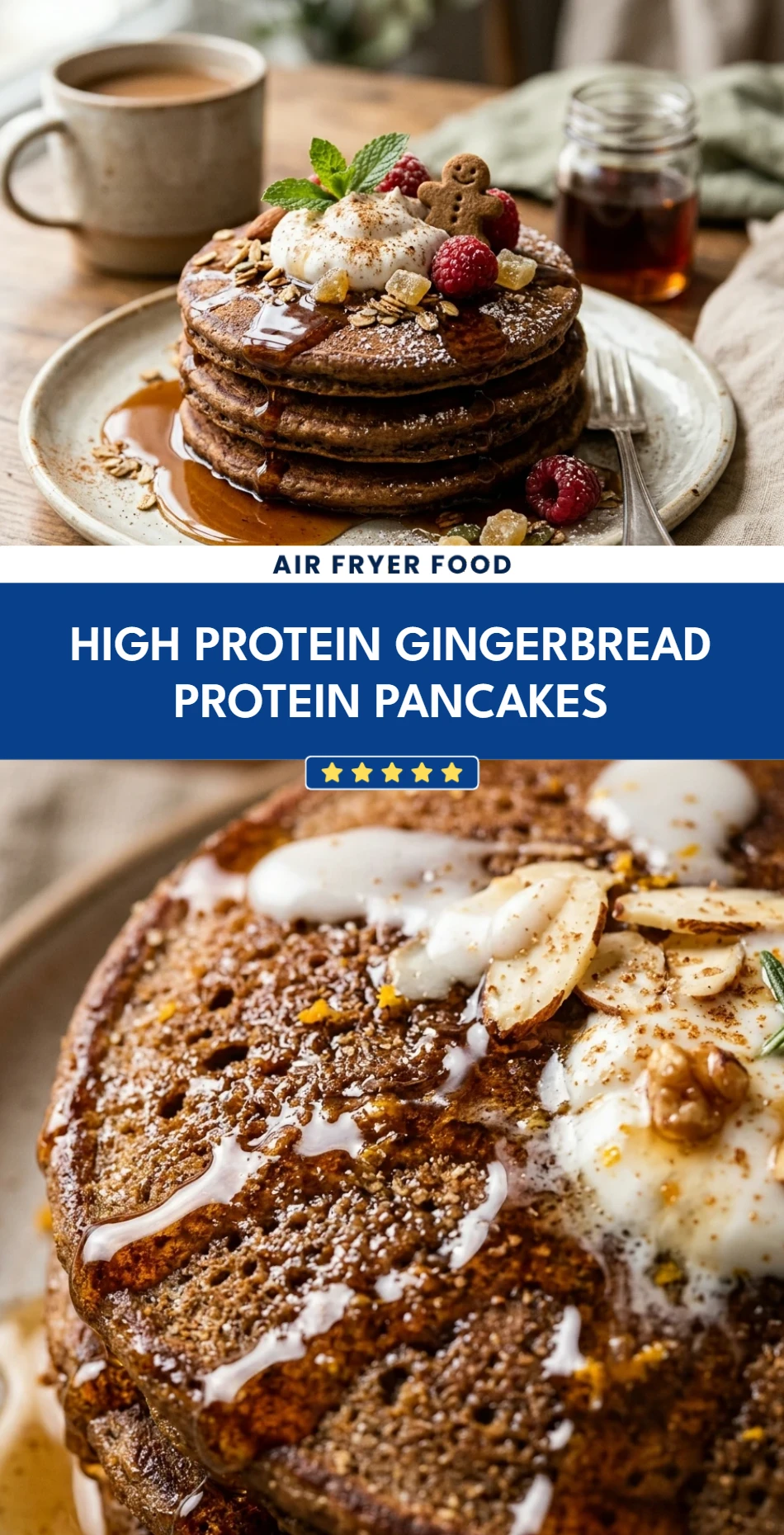 High Protein Gingerbread Protein Pancakes