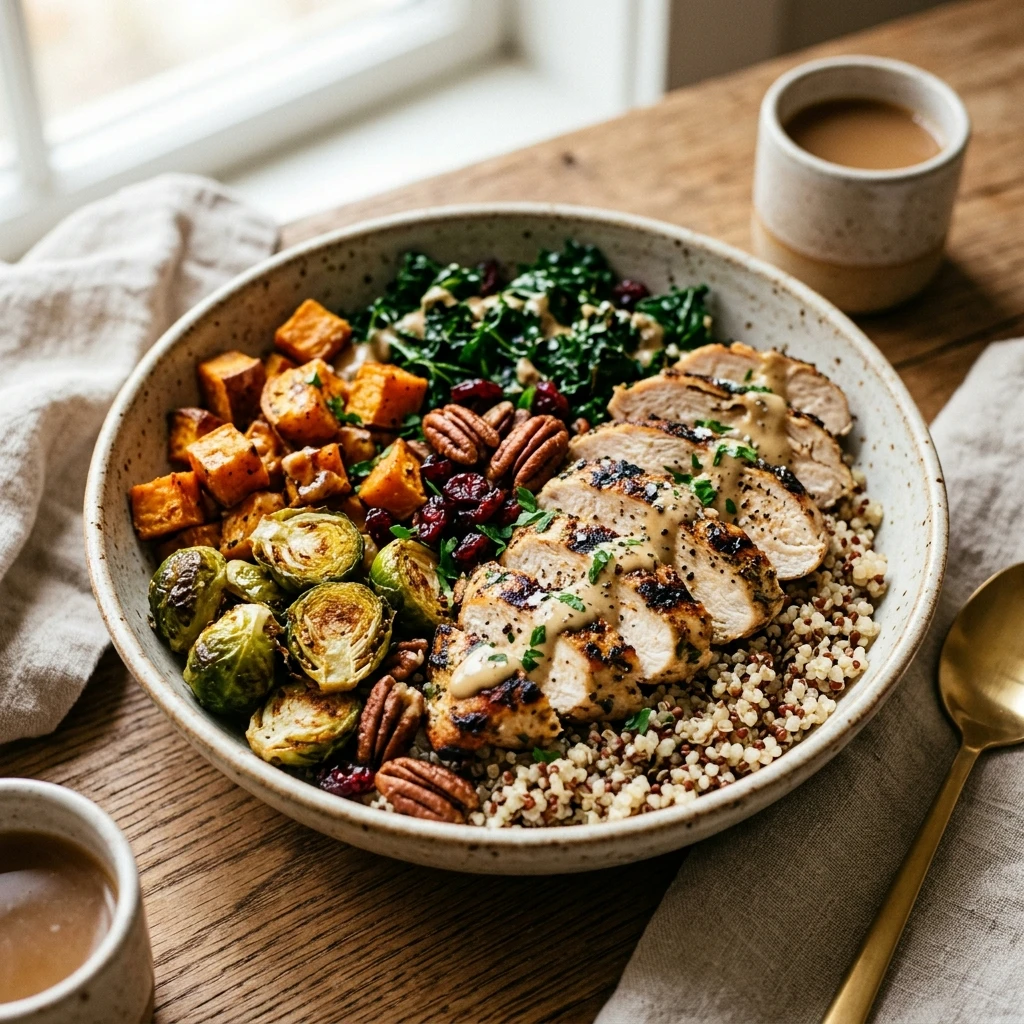 High Protein Harvest Chicken Quinoa Bowls Recipe