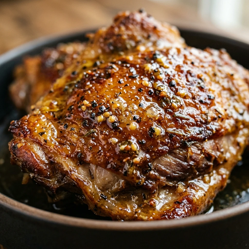 High Protein Maple Mustard Chicken Thighs