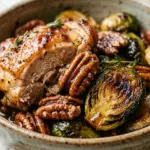 High Protein Maple Pecan Chicken And Brussels