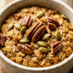 High Protein Maple Pumpkin Baked Oats