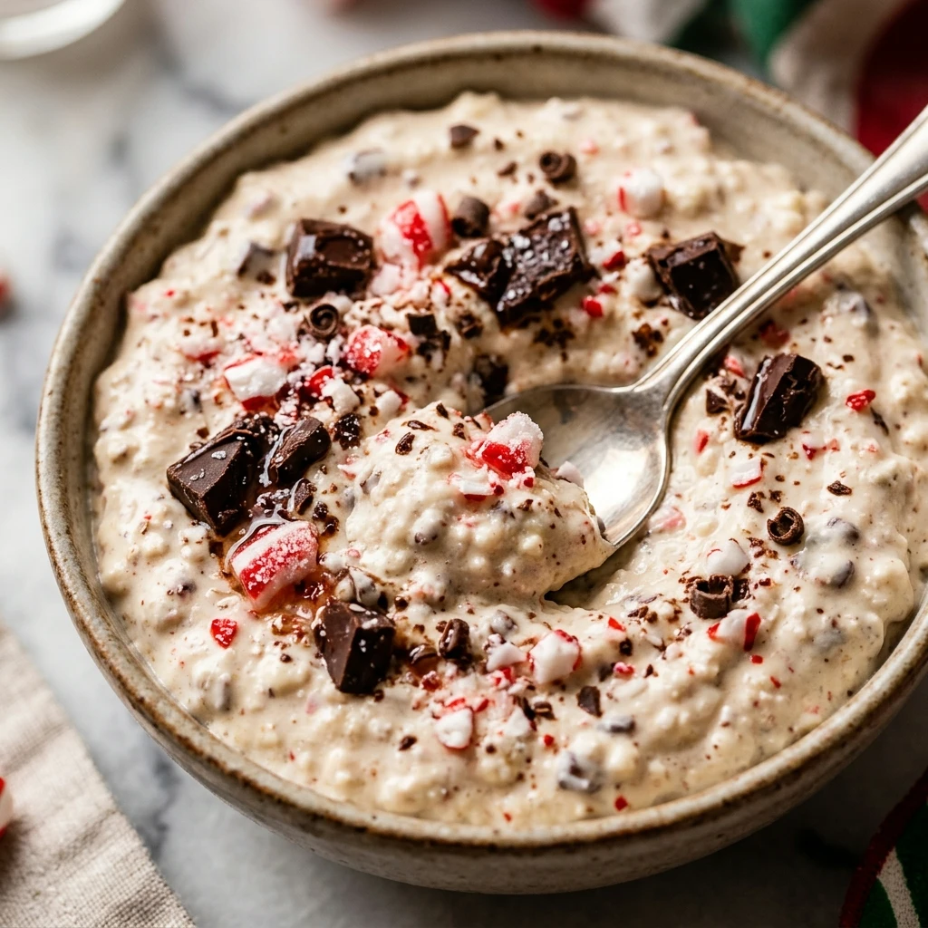 High Protein Peppermint Bark Cottage Cheese Mousse