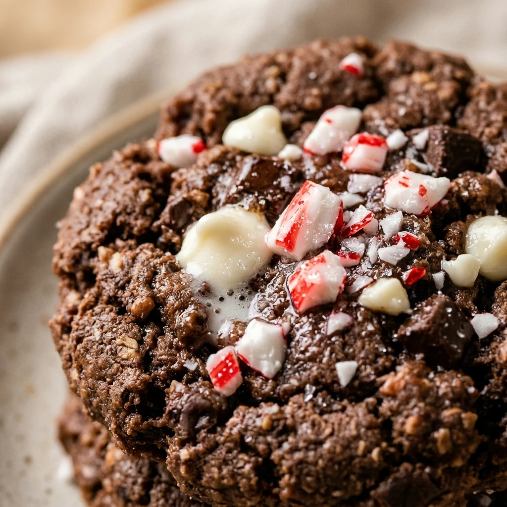 High Protein Peppermint Bark Protein Cookies
